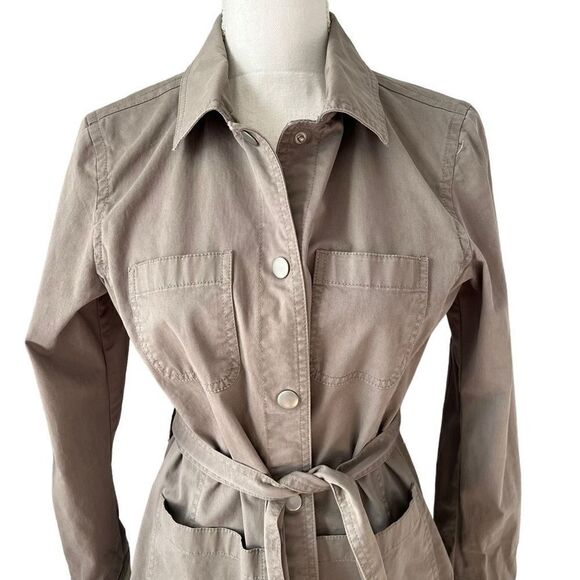 Banana Republic Gray Lightweight Belted Jacket Size Small - Picture 2 of 7